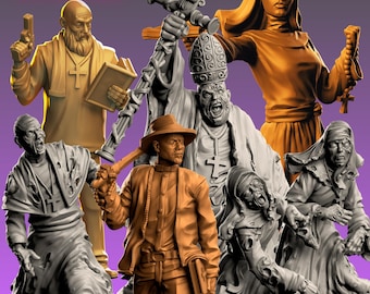 Church Plague - Zombie Outbreak | 32mm scale miniature | Vaultz Miniatures
