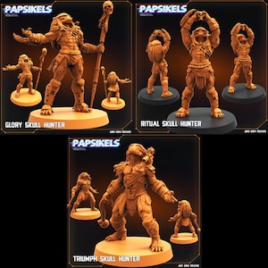 Skull Hunters - Glory, Ritual, and Triumph | 32mm scale miniature | Papsikels