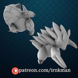 Sandshrew - Sandslash | 35mm True Scale Series | Irnkman&#39;s Minis