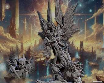 Wrath of the Malakim - Mikael the Hand of the Righteous Wrath - Archangel Angel | 32mm scale miniature | Artisan Guild
