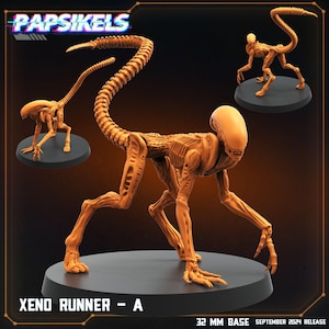 Xeno Runners | 32mm scale miniature | Papsikels