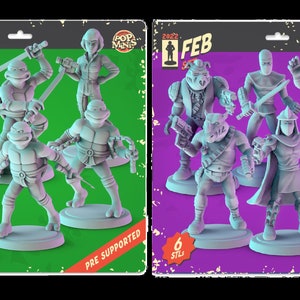 TMNT - Teenage Mutant Ninja Turtles (fan art) | 32mm scale miniatures | Pop Minis