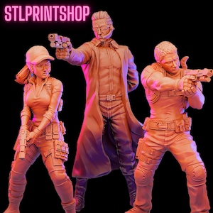 Resident Evil 5 - Chris, Jill, and Wesker | 32mm scale miniature