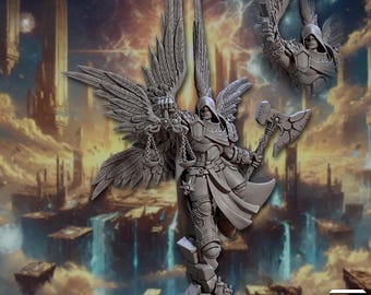 Wrath of the Malakim - Lady Giustizia - Archangel Angel | 32mm scale miniature | Artisan Guild