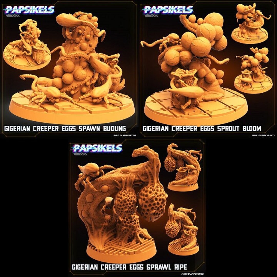 Alien Eggs Gigerian Creeper Egg 3 Design Options 32mm Scale Miniature
