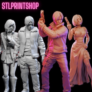 Resident Evil 4 - Leon, Ada, and Ashley | 32mm scale miniature
