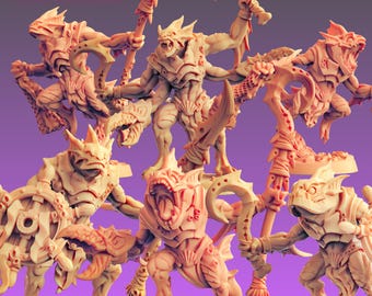 Death-Tide Jurakins - Modular Fishman Warriors | 32mm scale miniature | Artisan Guild