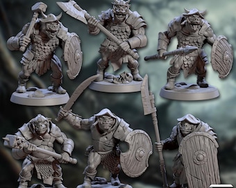The Pig Orc Warband - Orhog Warriors | 32mm scale miniature | Artisan Guild