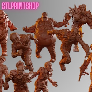 Zombie Berserkers | 32mm scale miniature | Vaultz Miniatures