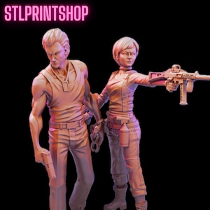 Resident Evil 0 - Billy and Rebecca | 32mm scale miniature