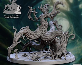 Barkwraith Spriggans - Avatar of Arba - Forest Spirit | LARGE model | 32mm scale miniature | Artisan Guild