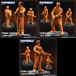 Colonial Marshalls | 32mm scale miniature | Papsikels