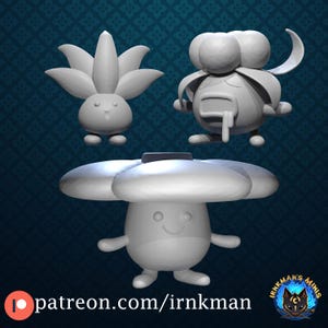Oddish - Gloom - Vileplume | 35mm True Scale Series | Irnkman&#39;s Minis