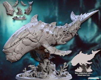 Lunatics of the Death-Tide - Stormtide Leviathan - Giant Whale | 32mm scale miniature | Artisan Guild