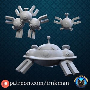 Magnemite - Magneton - Magnezone | 35mm True Scale Series | Irnkman&#39;s Minis