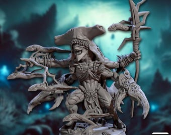 Mirmidons of the Death-Tide - Zar'Kash Master of the Lightning Eels | 32mm scale miniature | Artisan Guild