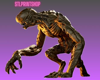 Zombie Aberration - The Blind Lurker | LARGE model | 32mm scale miniature | Vaultz Miniatures