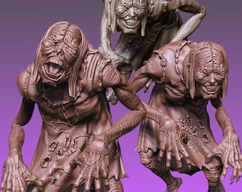 Citizen Evil 9 - Nine - Giant Stalker Girl | 32mm scale miniature | Aftermath Studios