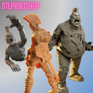Zombie Punk Rock Band | 32mm scale miniature