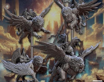 Wrath of the Malakim - Malak Lion Riders - Archangel Angel | 32mm scale miniature | Artisan Guild
