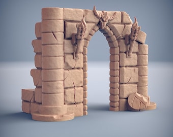 The Dragonguard - Torm Scatter Ruin Wall Door | 32mm scale miniature | Artisan Guild