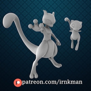 Mew - Mewtwo - Armored Mewtwo | 35mm True Scale Series | Irnkman's Minis