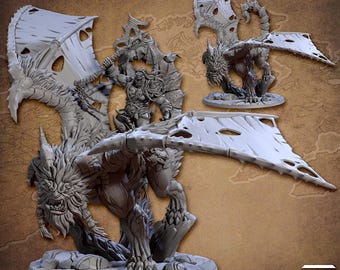 Blackcrag Mountain Orcs - Manticore Goradrash with or without Orc Rider | 32mm scale miniature | Artisan Guild