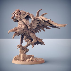 Thieves Guild - Aaron Blacksparrow on Shadowclaws the Dire Raven | 4 poses | 32mm scale miniature | Artisan Guild