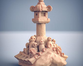 Oni Clan - Ogre Mage Lamp | 32mm scale miniature | Artisan Guild