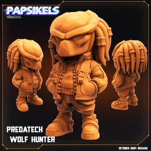 Skull Hunters - Predatech Wolf Hunter | 32mm scale miniature | Papsikels