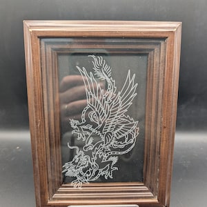 Dragon Etched Mirror - Etsy