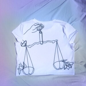 Libra Zodiac Air Sign Crop Shirt Trendy Birthday Gift Astrology Clothing