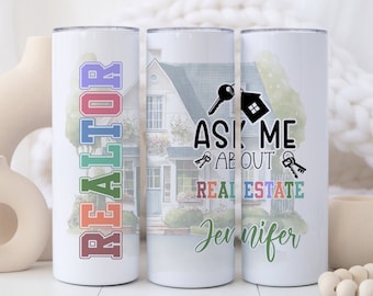 Personalized Realtor Tumbler , Custom Realtor Cup , Closing Gift, New Agent Gifts