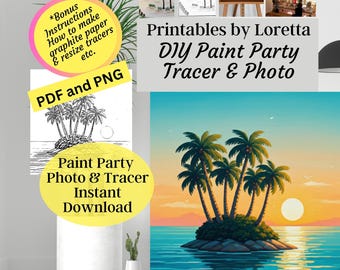 Island Sunset Paint Kit: Marker & Foto (Digitaler Download)