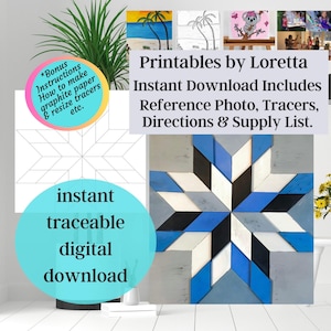 DIY Paint Party Kit Sofortiger Download enthält Tracer, Anleitung & Materialliste, BARN Quilt, Farbe und Wein, Sip und Farbe, Damenfarbe