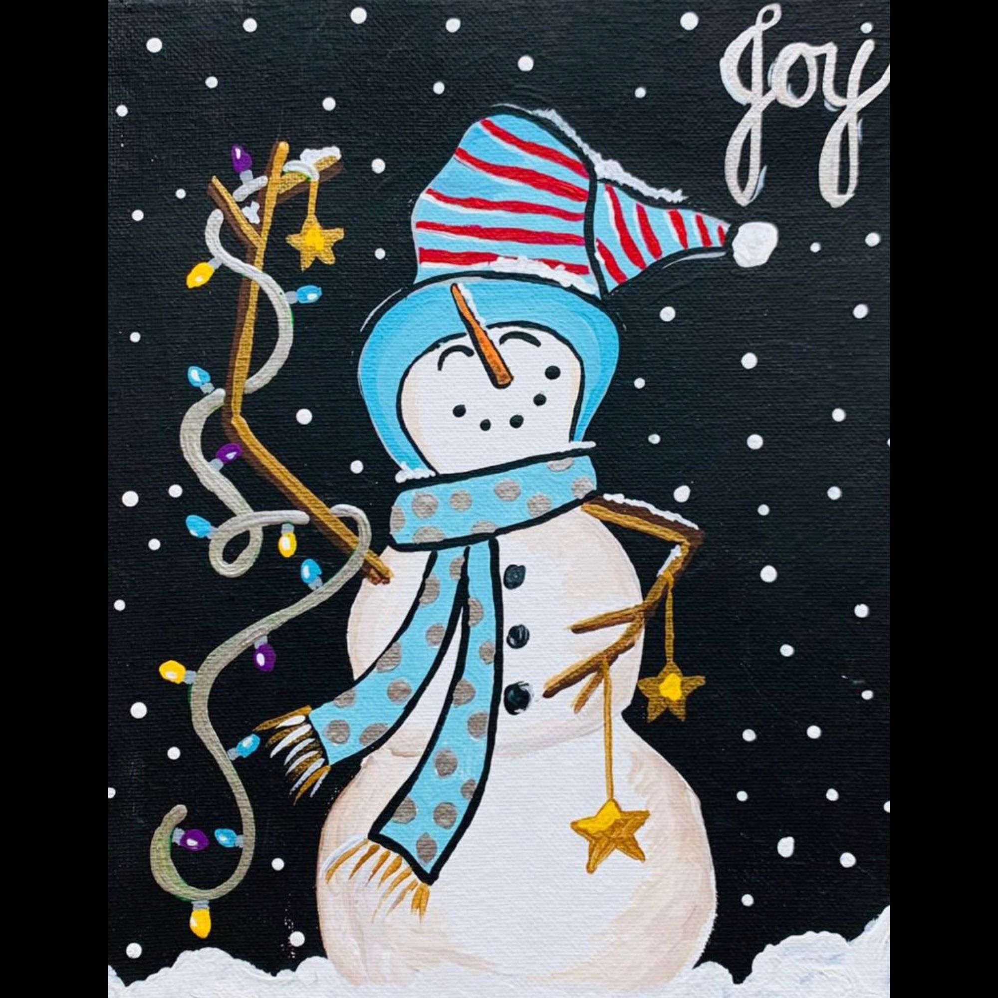 How to Paint a Snowman {Easy DIY} - Texas Art and Soul - Create a Paint  Party Business Online