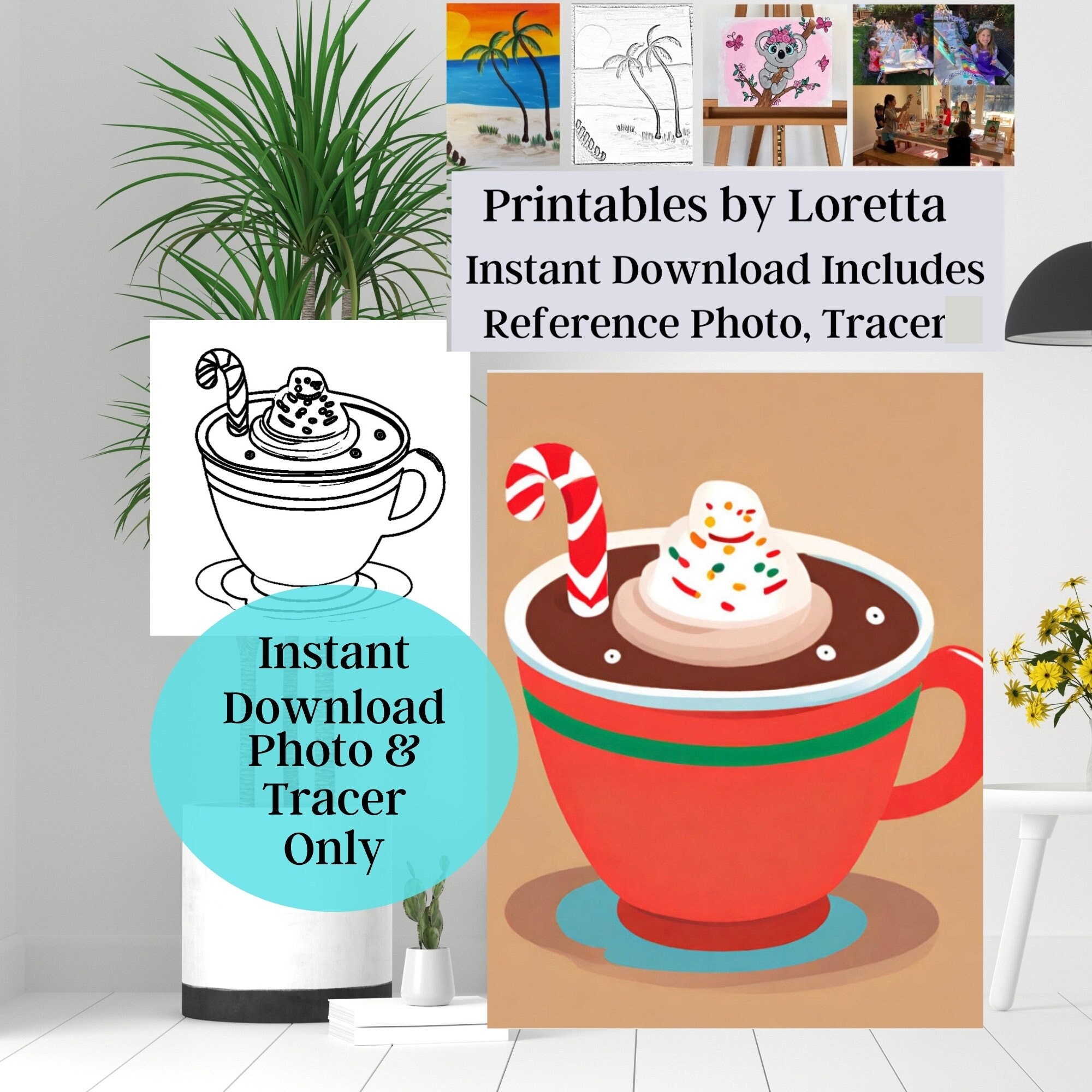 DIY Paint Party Kit Instant Download Penguin and Ice Cream Paint & Sip  Party, Download Tracer, Step by Step Instructions and Supply List 