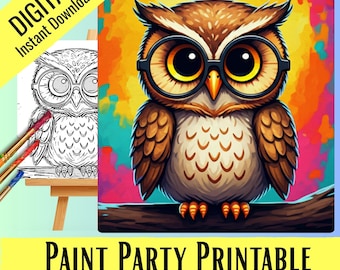 Wise Owl Paint Party Kit: Tracer & Reference Photo (Digital Download)