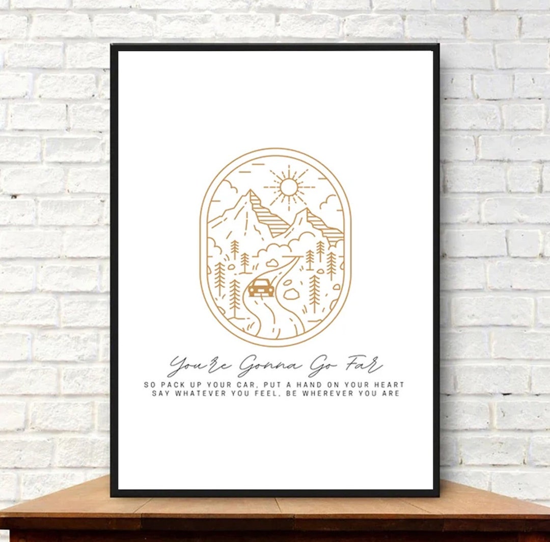 You re gonna go far noah kahan poster noah kahan song etsy