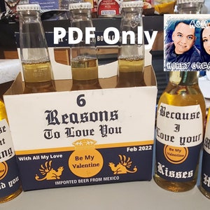 6パックのビールラベルとキャリアコロナ
