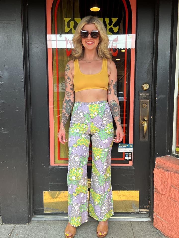 Vintage 1960's/1970's Psychedelic + Groovy Matching Flower Power