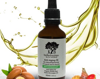 Anti Aging Serum from organic prickly pear seed oil & organic argan oil. 100ml