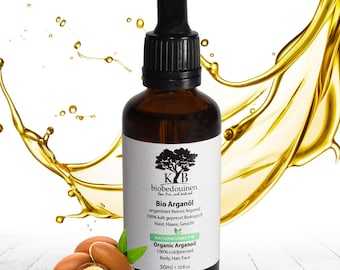 Organic argan oil care for hair and skin, unroasted and cold-pressed. 50 ml