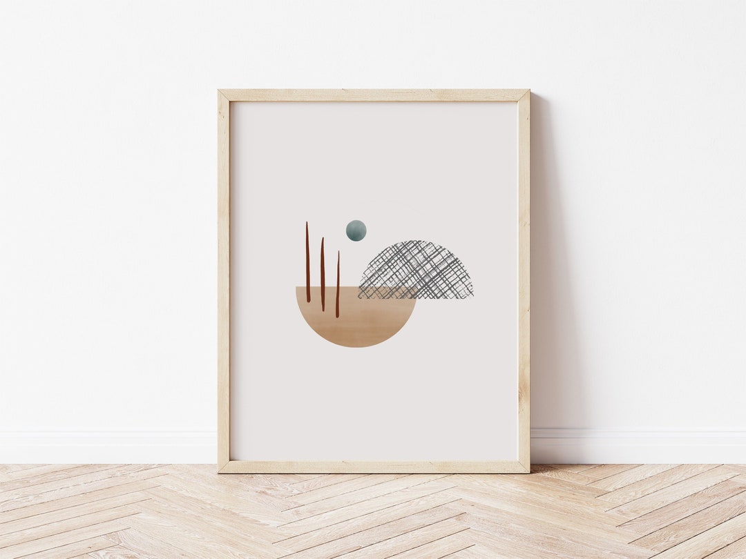 Abstract Art Print, Mid Century Modern Decor, Minimalist Wall Art ...