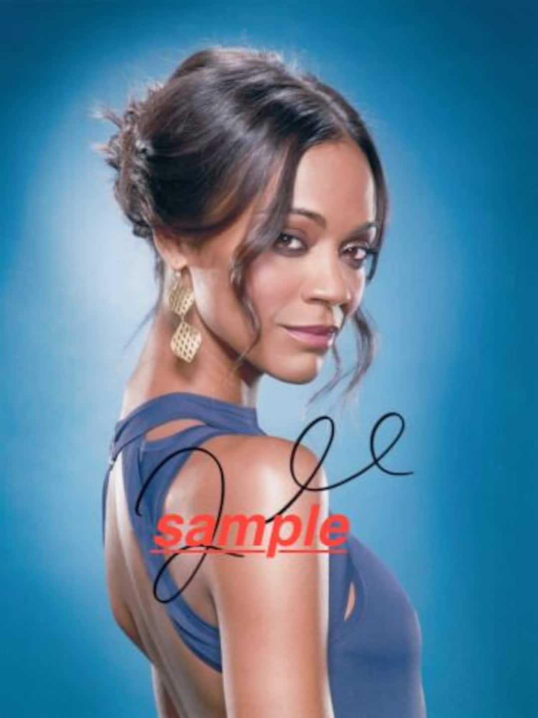 ZOE SALDANA 2 REPRINT 8X10 Signed Autographed Photo Picture - Etsy