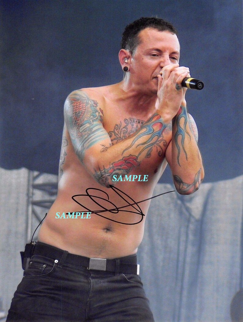 CHESTER BENNINGTON 1 REPRINT 8X10 Signed Autographed Photo Etsy
