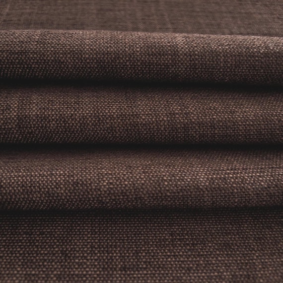 Chocolate Brown Drapery Fabric Brown Performance Fabric for Curtains Soft Brown Pillow Fabric Upholstery Modern Chenille Fabric by the Yard