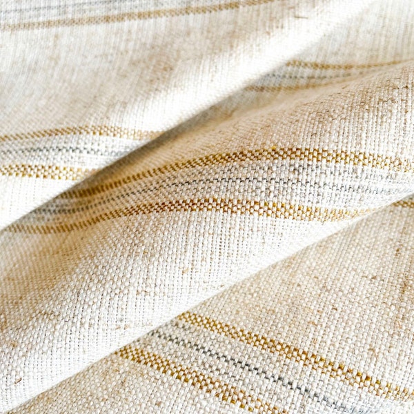 Beige Sample Fabric Striped Drapery Fabric for Curtains Beige Striped Modern Fabric Neutral Stripe Fabric Beige Designer Fabric Swatch Linen