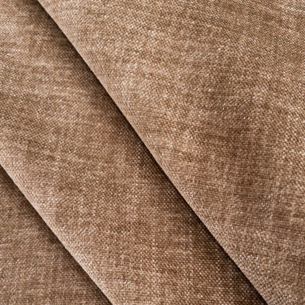 Brown Chenille Sample Fabric Brown Chenille Fabric for Curtains, Textured Upholstery Fabric, Soft Chenille Fabric Swatches