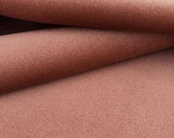 Tela de tapicería de terciopelo rosa empolvado para sillas. Tela de terciopelo de lujo rosa claro cálido para cojines. Tela de cabecero de terciopelo rosa rubor cortada a medida.